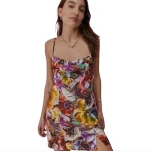 Urban Outfitters | Women's Lumi Floral Printed Mini Dress (Size Medium)